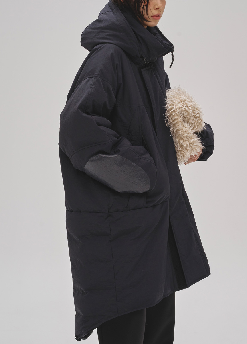 長版軍風份量感羽絨大衣